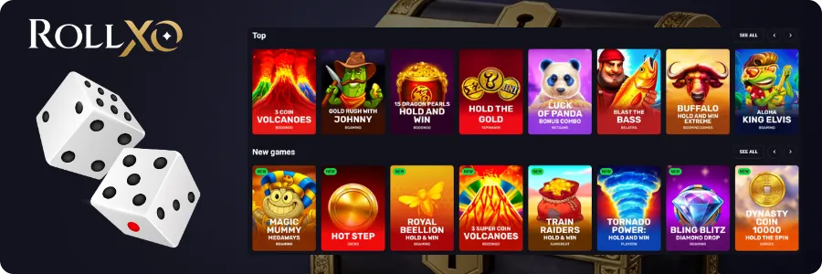 RollXO Casino Games Available