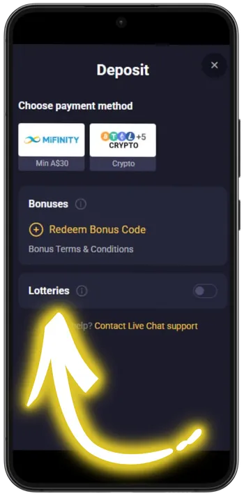 RollXO Make your first deposit